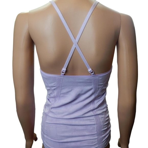 Athleta Active Tank Top Size M Purple Women's Cross Back Built In Bra - Picture 10 of 11